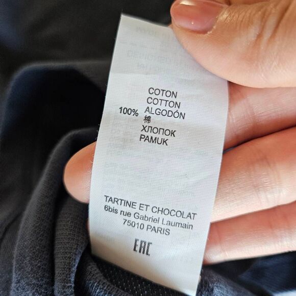 Tartine et Chocolat Baby Tresors de L Ocean Navy Polo Size 1 Month - Picture 5 of 5